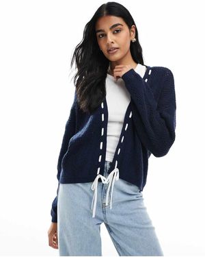 Hollister Ruimvallend Open Vest - Blauw