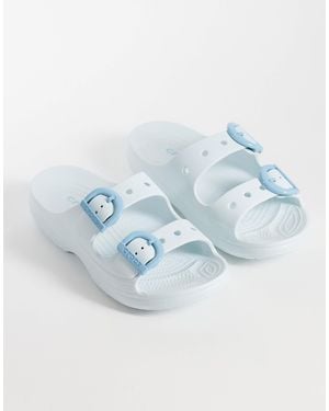 Crocs™ Saturday Enamel Buckle Sandal - Blue