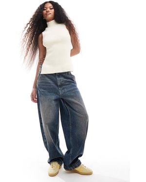 Bershka Petite Skater Jeans - Blue