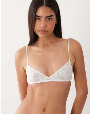 Cotton On Bralette Blanco De Encaje-Neutro
