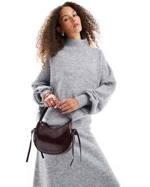 Vrg Grl Alia Roll Neck Knit Jumper - Grey