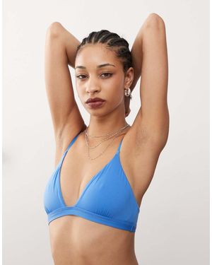 Weekday Soul Soft Triangle Bra - Blue