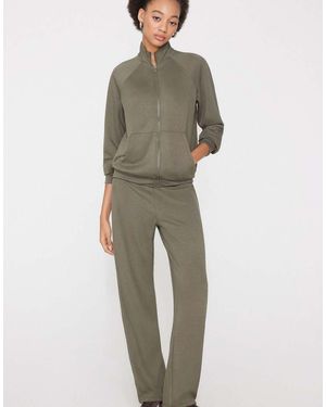 Tezenis Soft Touch Straight-Cut Trousers - Green