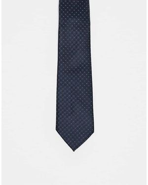 ASOS Geometric Polka Dot Tie - Blue