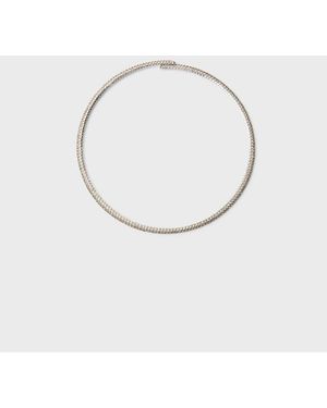 Stradivarius Chokerketting Met Strass - Grijs