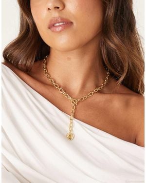 Accessorize Z T-Bar Heart Necklace - Brown