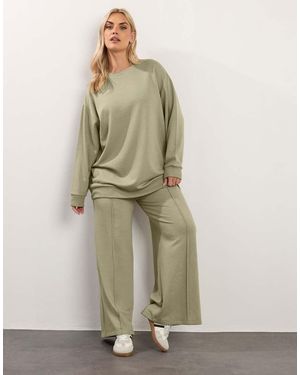 Yours Clothing Crew Neck Sweatshirt - Natural