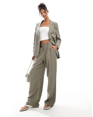 Vero Moda Linen Touch Pleat Front Trouser Co-Ord - Natural