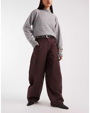 ASOS Pantalones Color Caramelo De Corte Globo Con Detalle De Bolsillos Utilitarios De -Rojo