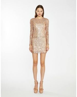 Glamorous Mesh Mini-Dress - Natural