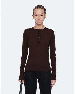 AllSaints Coyte henley-pullover - Weiß