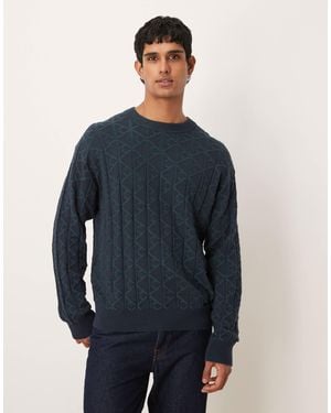 Calvin Klein Monogram Crew Neck Jumper - Blue