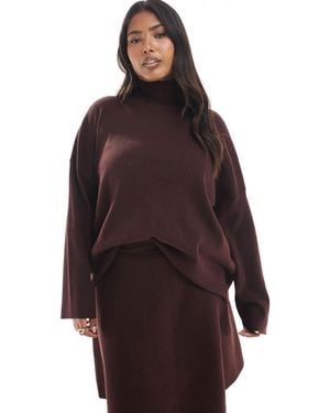 ONLY – gestrickter rollkragenpullover - Lila