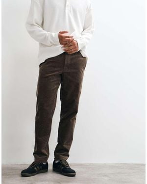 SELECTED Tapered Cord Trousers - White