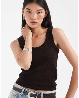 JJXX Pointelle Knit Tank Top - Black