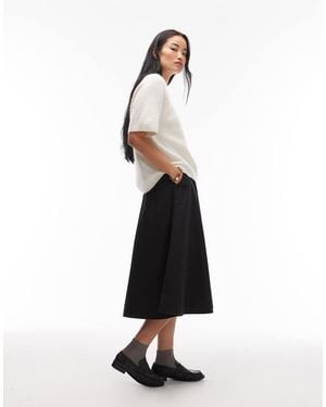 ARKET Pure Cotton Pleated A-line Maxi Skirt - White