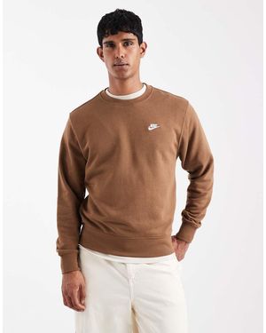 Nike Sudadera De Felpa Rizada French Terry De Club - Marrón