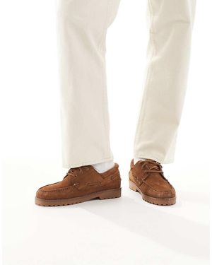 Jack & Jones Faux Suede Boat Shoe - White