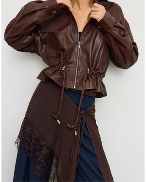 Stradivarius Paréo long à carreaux - marron - Noir