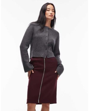 ARKET Gonna Al Ginocchio Bordeaux Con Zip - Rosso