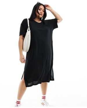 Noisy May Midi T-Shirt Dress - Black