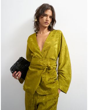 TOPSHOP – jacquard-kimono - Gelb