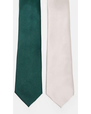 ASOS 2 Pack Tie - White