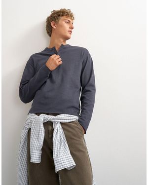 TOPMAN Cropped-henley - Blau