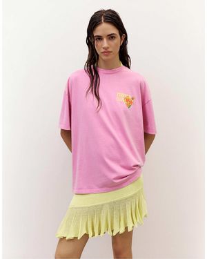 Pull&Bear Botafogo oversize-t-shirt für den strand - Pink