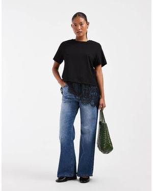 Vero Moda Tessa High Waisted Wide Leg Jeans - Blue