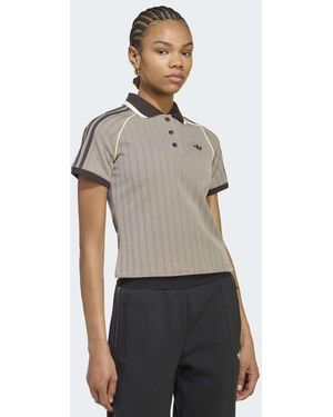 adidas Originals Tweed Polo Shirt - Natural