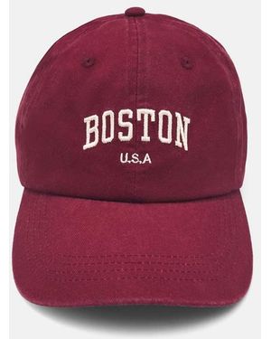 Pull&Bear Boston Geborduurde Pet - Rood