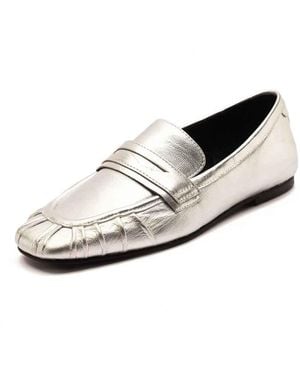 OFF THE HOOK 'Charing' Flat Casual Slip On Leather Loafer - White