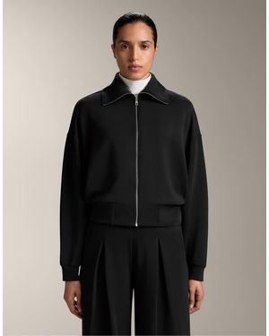 Oysho Boxy Jacket With Pleat And Soft-Touch Modal - Black