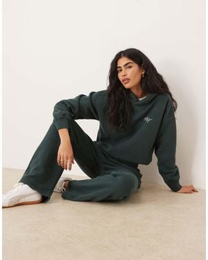 Abercrombie & Fitch Felpa Con Cappuccio E Logo Sul Petto - Nero