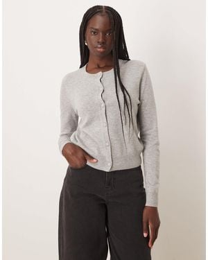 Mango – leichte strickjacke - Grau