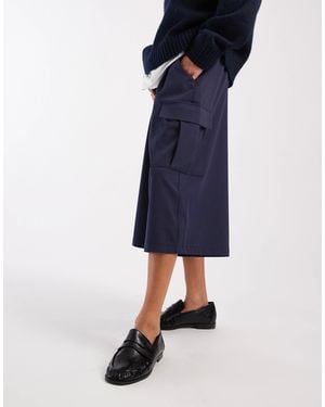 ASOS Tailored Cargo 3/4 Length Trouser - Blue