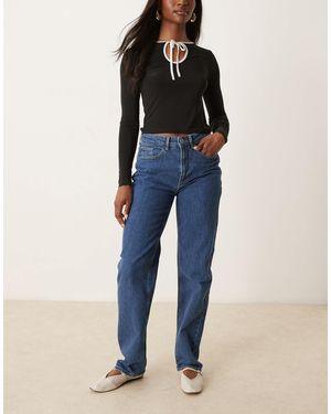 Vila Kelly - jean droit à taille haute - indigo - Bleu