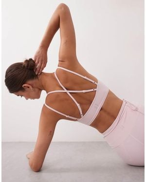 4505 Light Support Sports Bra With Sweetheart Neckline And Removable Padding - Brown