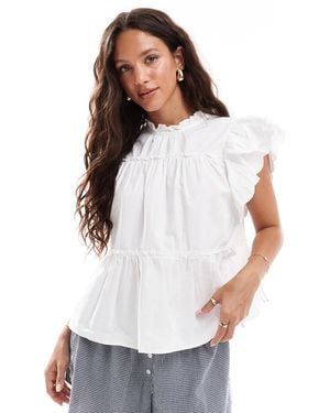 Vero Moda – gestuftes hängeroberteil - Weiß
