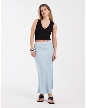 Only Petite Only - jupe longue en denim - Bleu