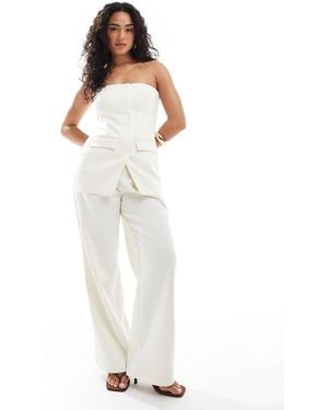 4th & Reckless Tailored Wide Leg Pants - White