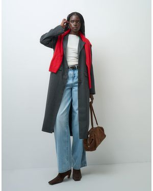 Aware Longline Blazer Coat - White