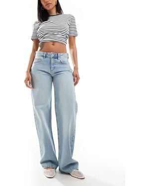 Pull&Bear Low Rise Straight Leg Jean - Blue