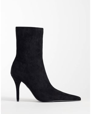 ASOS Rina High Stiletto Sock Ankle Boots - Black