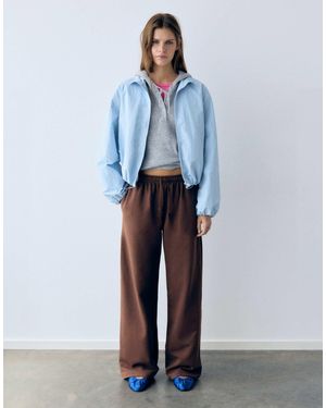 Pull&Bear Jogginghose mit weitem bein - Blau
