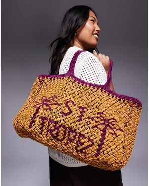 River Island St.tropez Crochet Bag - Grey