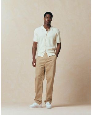 Lacoste Straight Leg Woven Trouser - Natural