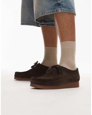 Clarks Zapatos Wallabee Oscuro De Ante Evo De - Negro