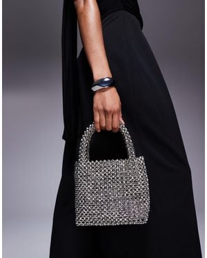 River Island Beaded Grab Bag - Black